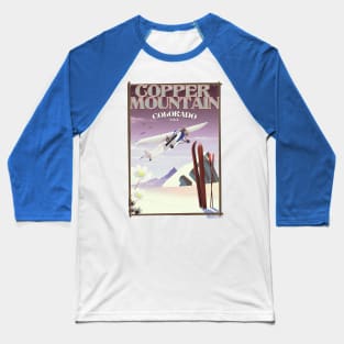 Copper Mountain Colorado travel poster Baseball T-Shirt